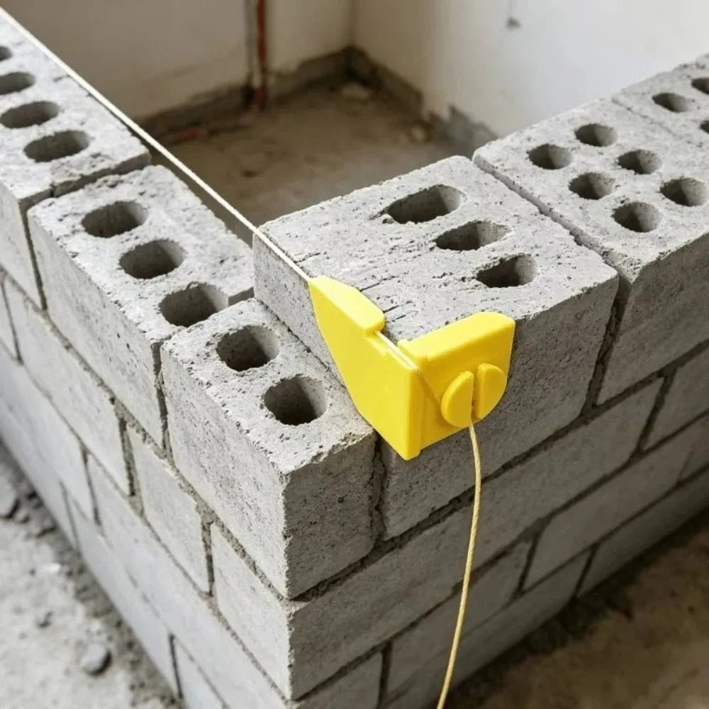 Masonry Yellow Brick Line Anchor Reusable Easy To Use Corner Bracket Sturdy Unique Masonry Tool Brick Corners Vue
