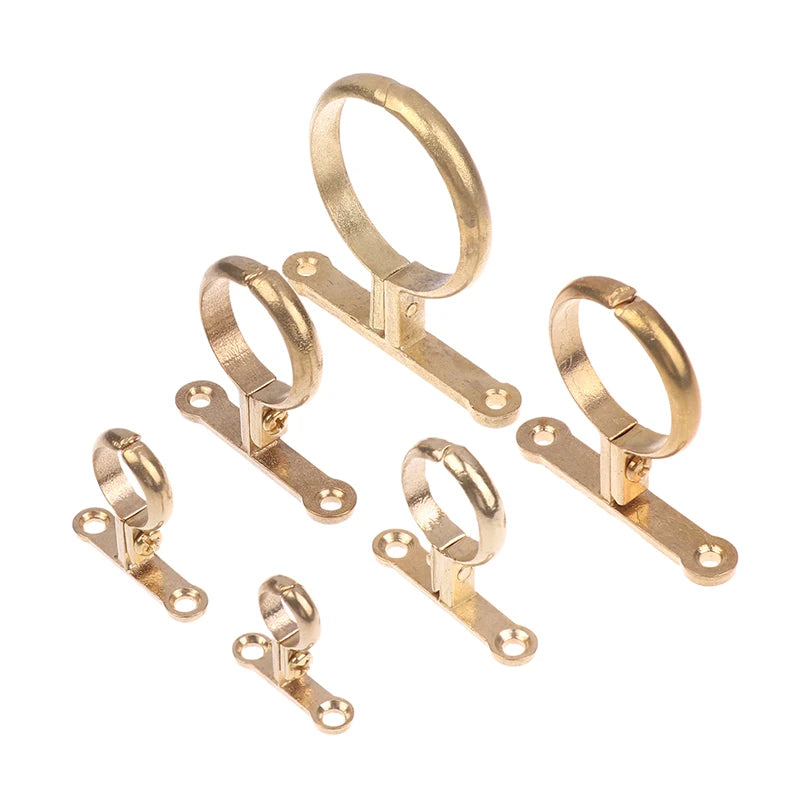 1PCS Fit 15 22 28 35 42 54MM OD Brass Pipe Clip Wall Mounted Pipe Support Bracket Clip Support Fixed Plumbing Water With Base Vue