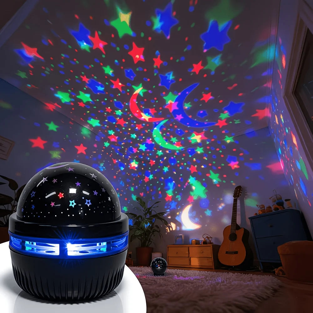 USB Star Moon Projector Night Light Projection Lamp Bedroom Room Lighting Lamp for Home Theater KTV Atmosphere Decor Vue Star Moon