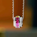 Huitan Rainbow Cubic Zirconia Pendant Necklace for Women Pendant Necklace Vue XL1333 45cm