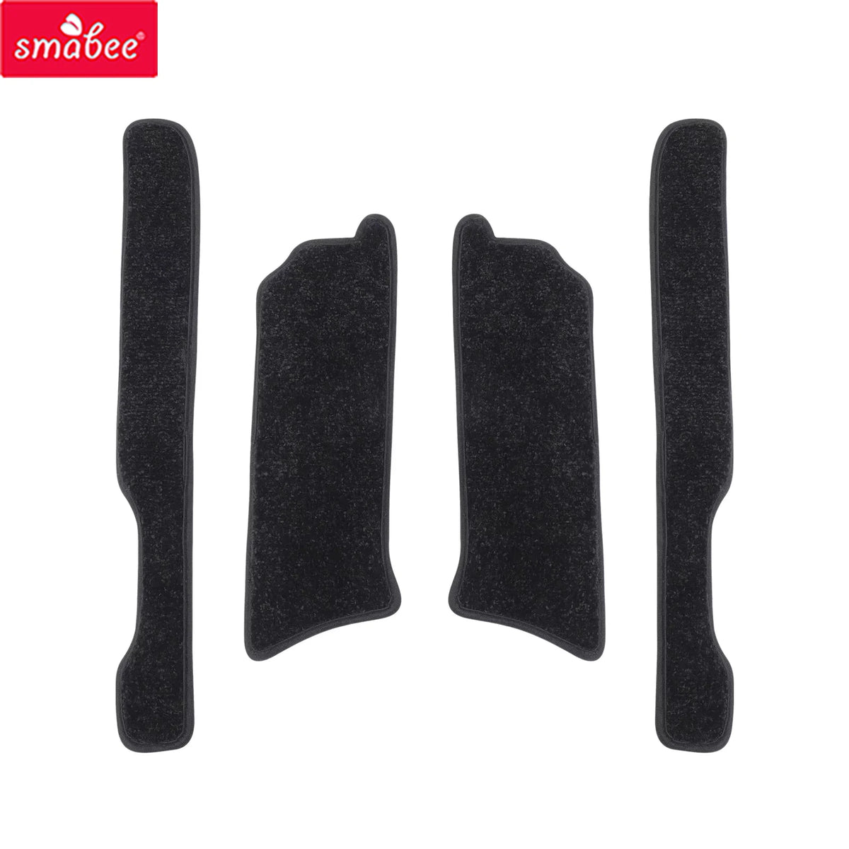 Smabee Door Sill Protector Mats for Suzuki Spacia / Spacia Custom MK54S MK94S 2023-2025 Anti-Slip Carpet Scuff Plate Black Vue