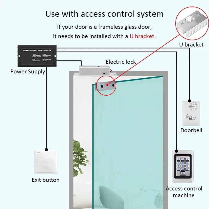 2 wires DC12V Electric Lock Magnetic Output with Timer Mortise Door Lock Fail Safe fail Secure Bolt Mortise Door Lock Vue