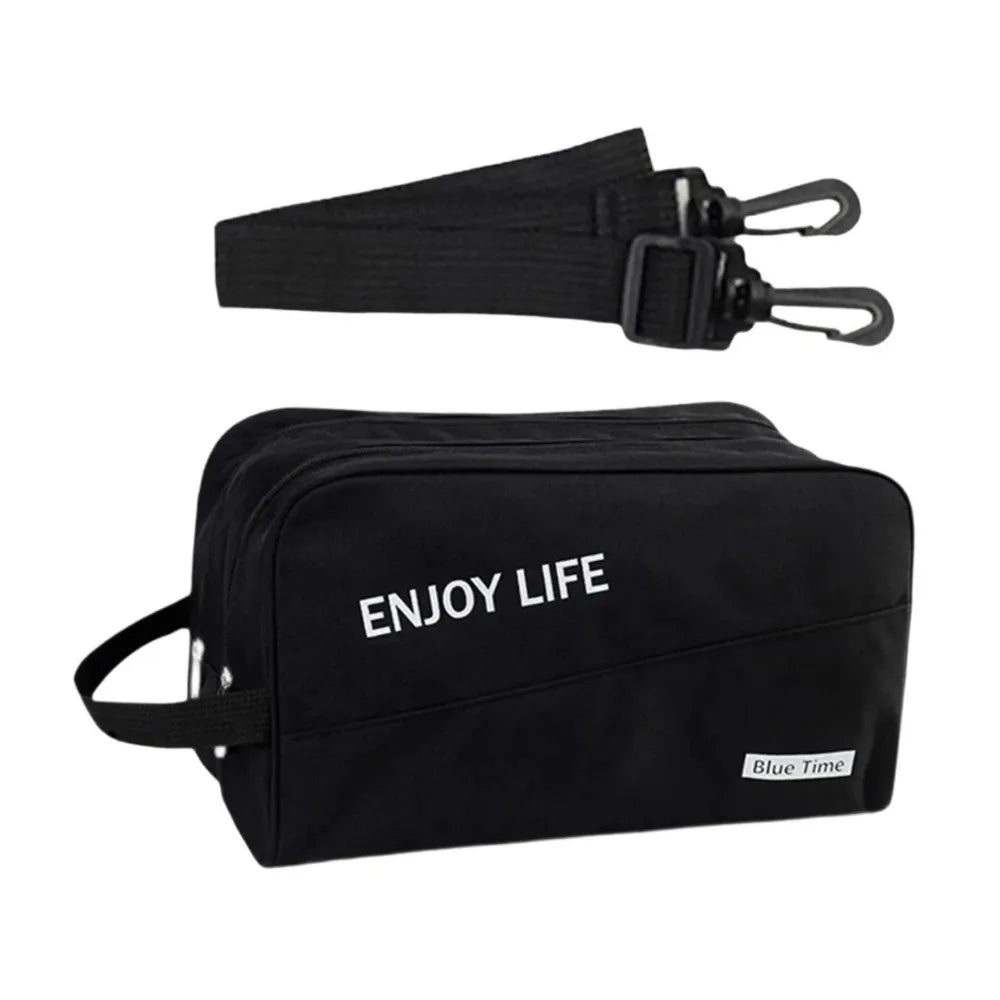Lightweight Women Gym Bag Large Capacity Waterproof Swimming Bag Easy To Carry Dry Wet Separated Fitness Handbag Gym Vue Black