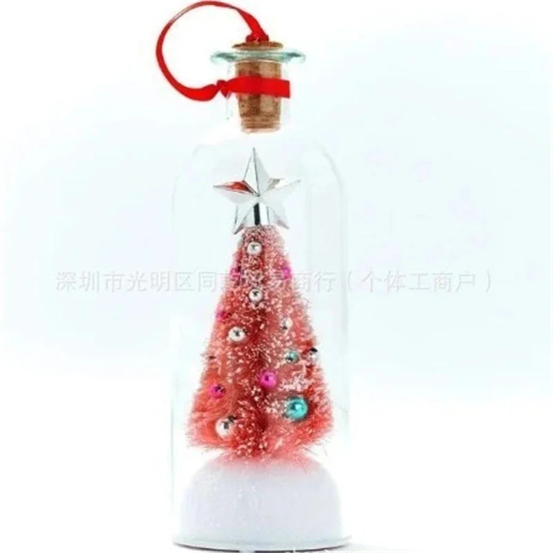 Christmas Tree Message In A Bottle Scroll For Table Decor Home Display Party Centerpiece For Holiday Season Gift For Couples Vue