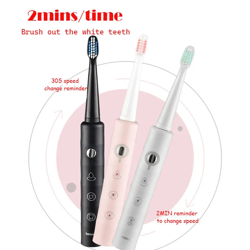 Hugebreen Sonic Electric Toothbrush Set | 5 Modes, 4 Heads Sonic Electric Toothbrush Vue