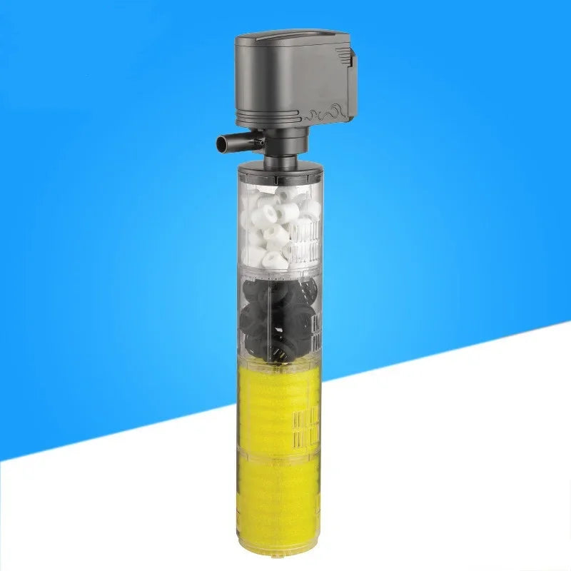 3 In 1 Submersible Water Internal Filter Pump Fish Tank MultiFunction Submersible Filter Aquarium Accessories filtro peceras Vue