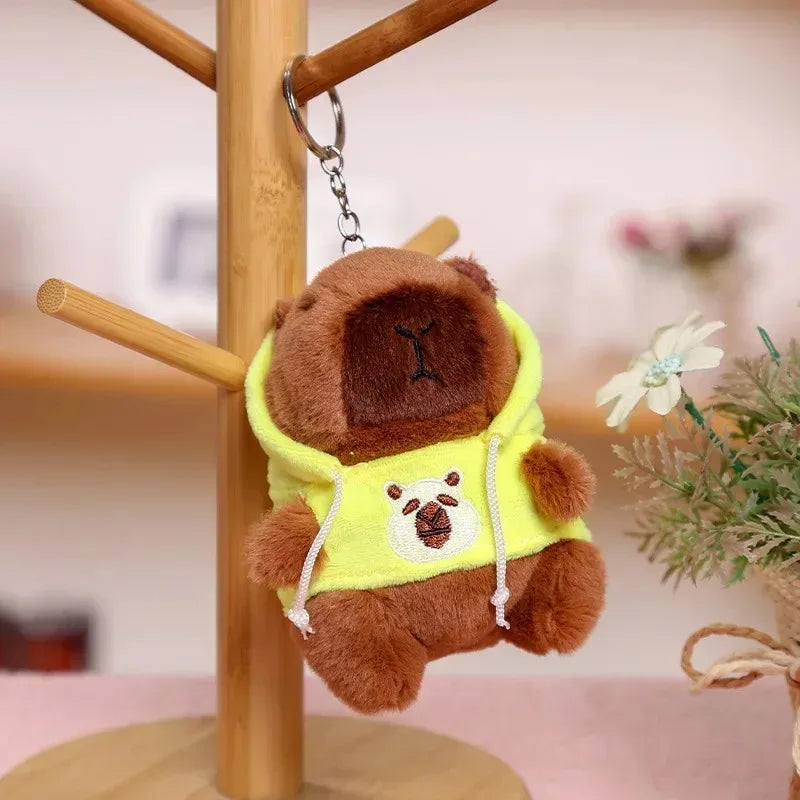 1-20PCS Fashion Capybara Plushie with Sweater Design Bag Charm Key Ring Pendant Cute Christmas Gift for Friends Family Vue