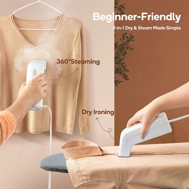 Travel Steam Iron NV310A Portable Handheld Garment Steamer 650W 25S Quick Heat 170ml Water Tank Fabric Wrinkle Remover Vue