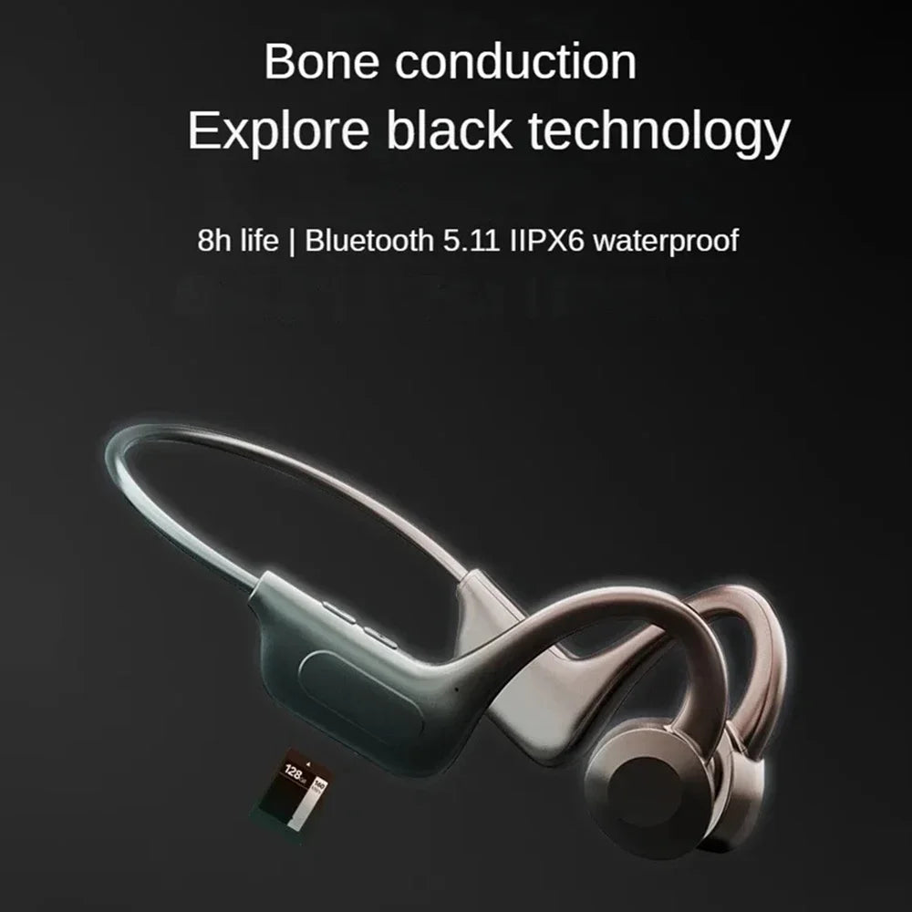 Bluetooth Bone Conduction Bluetooth Earphones Air Conduction Earphones Card Insertable Sports Waterproof Sweat Proof Vue