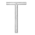 Layout Stainless Steel T-Shaped Ruler Measuring Tool Precision Right Angle Ruler Accurate Sturdy Mini Framing Ruler Building Vue Silver-90X80mm