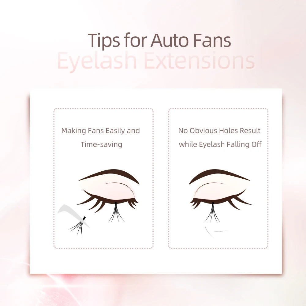 NAGARAKU Eyelashes Makeup Easy Fans Wires Extension Bloom Auto Fans Eyelash mega volume Lashes Quality Natural Vue
