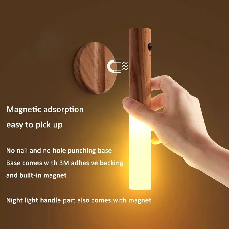 1-5PCS Motion Sensor LED Night Light USB Rechargeable for Stairway Corridor Garden Patio Outdoor Emergency Decoration Vue