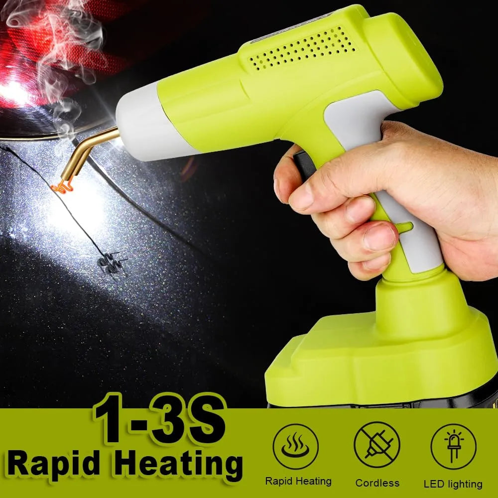 Rechargeable Plastic Welder Kit for Ryobi 18V Li-Ion Batteries Portable Plastic Welder with LED Indicator DIY Home Repair Tools Vue
