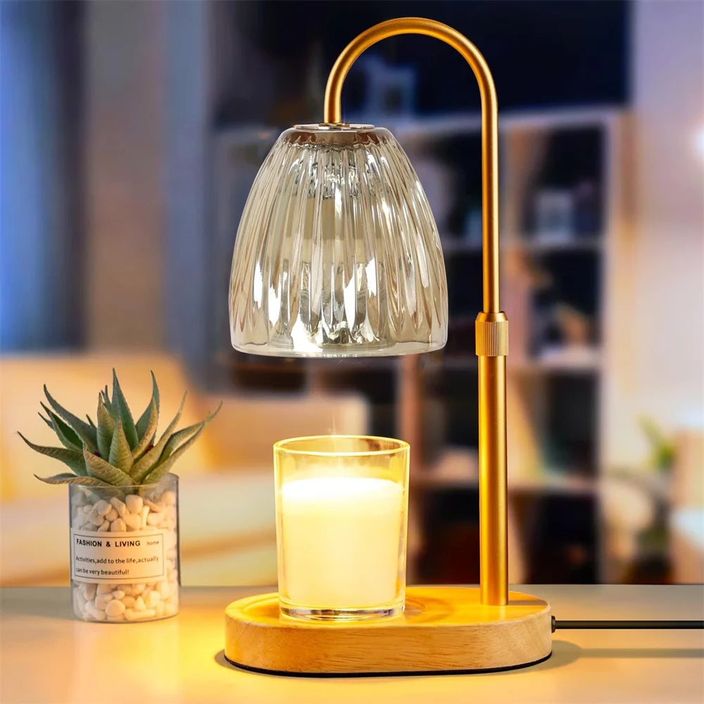 Candle Warmer Lamp with Timer & Dimmer - Gifts for Women Mom Her, Aesthetic Office Home Decor, Adjustable Height Wax Melter Vue