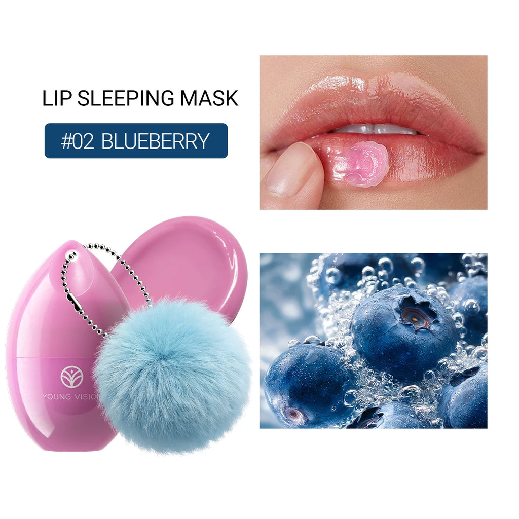 5-Color Lip Mask - Cherry & Strawberry Scented Jelly, Moisturizing Lip Care, Repair & Fade Lip Lines, For Lipitis Relief Vue 8210-02