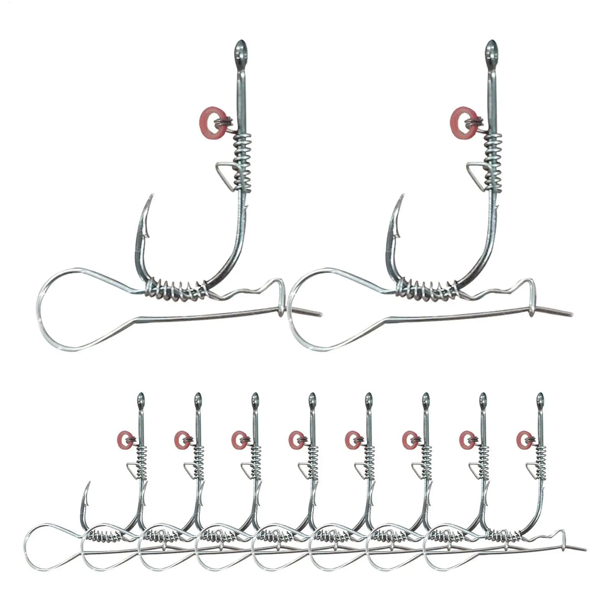10Pcs Live Shrimp Hook 2-in-1 Angling Tool Bass Fishing Hooks For Fishermen Saltwater Sea Lake River F reshwater Angling Gear Vue
