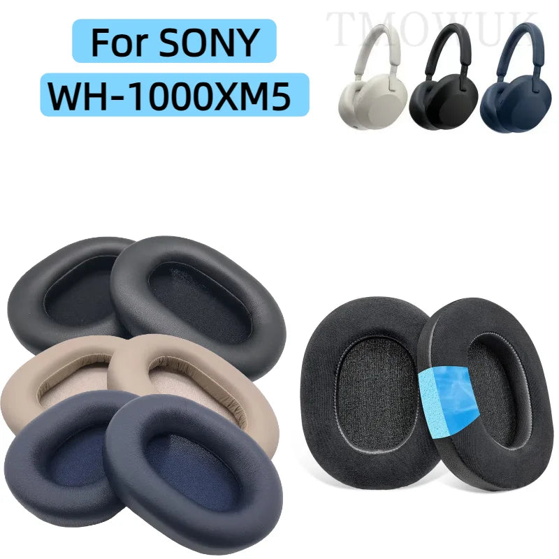 1Pair Replacement Earpads Cushion for SONY WH-1000XM5 1000XM5 / 1000 XM5 Headset Headphones Leather Earmuff Ear Cover Earcups Vue
