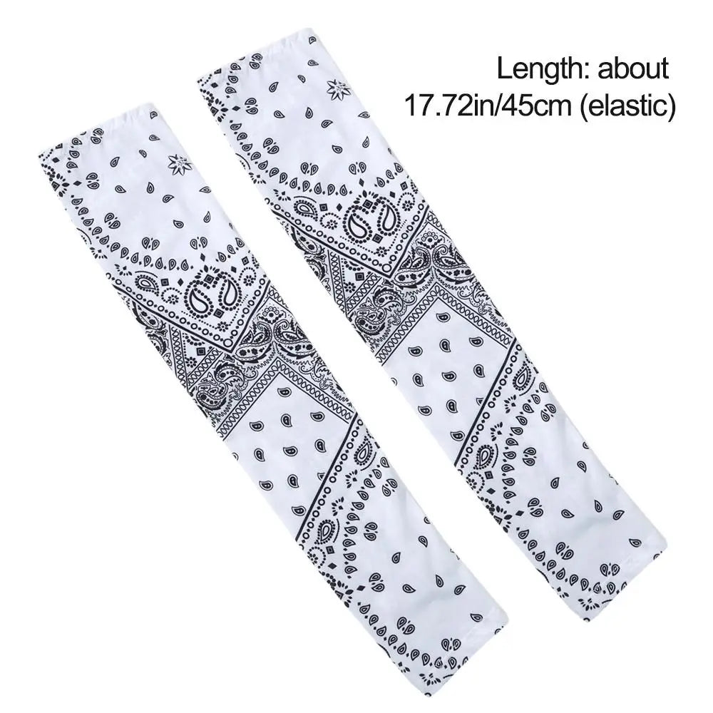 Women Men Arm Sleeves Sports Ice Silk Sun Protection Hand Cover