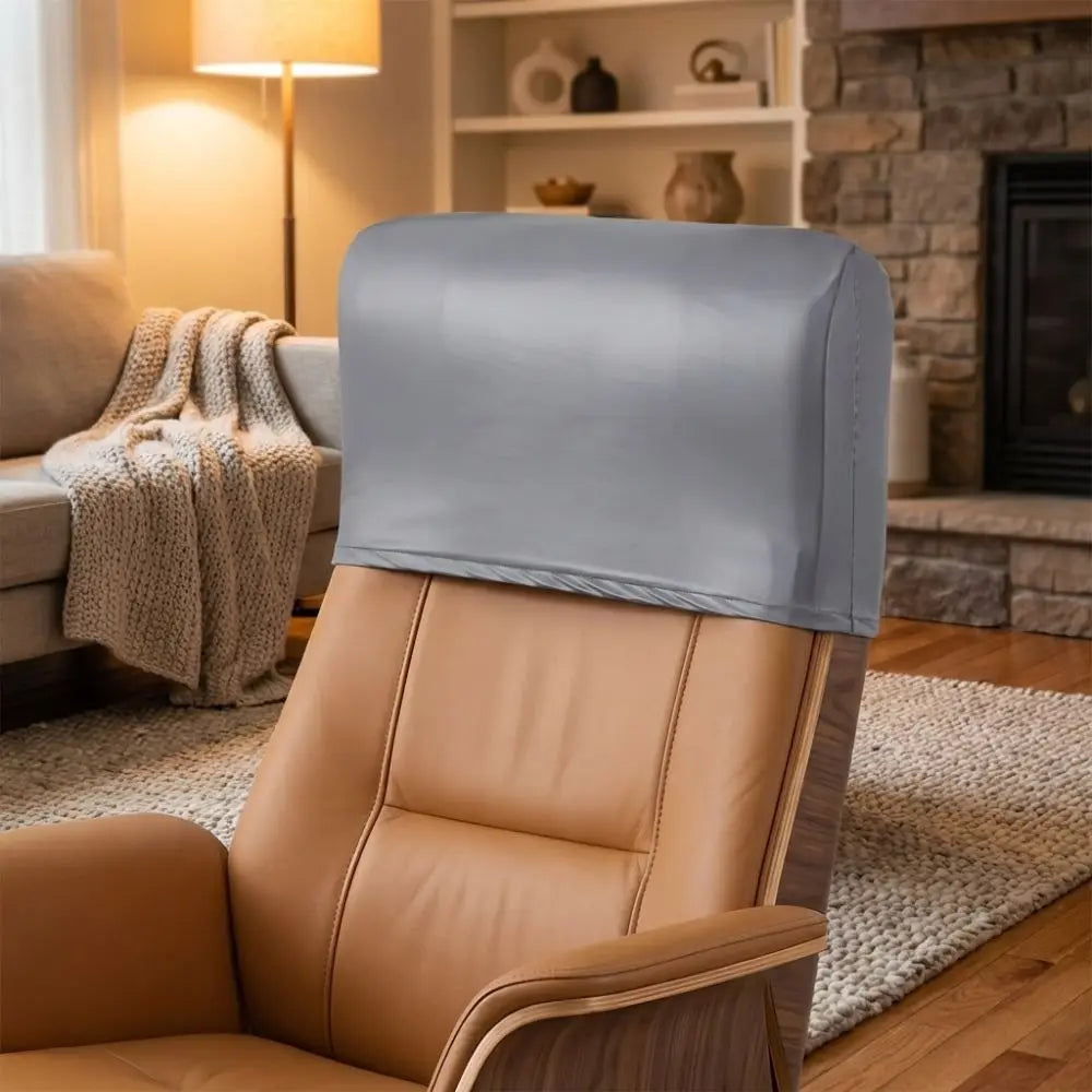 Waterproof Chair Back Cover High Elasticity Leather Backrest Protector Breathable Dust-proof Chair Head Cover Office Chair Vue