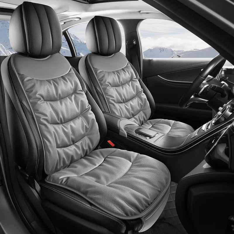 Premium Nappa Leather Car Front Seat Cushion Soft Seat Cover Universal Car Accessories Interior Car Front Seat Protector Cover Vue