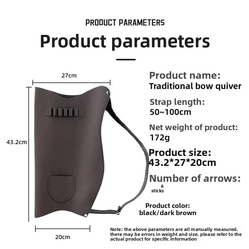 Traditional Bow Bag Quiver Set Leather Bow Bag Bow Bag, Traditional Bow and Arrow Integrated Bow Bag Vue