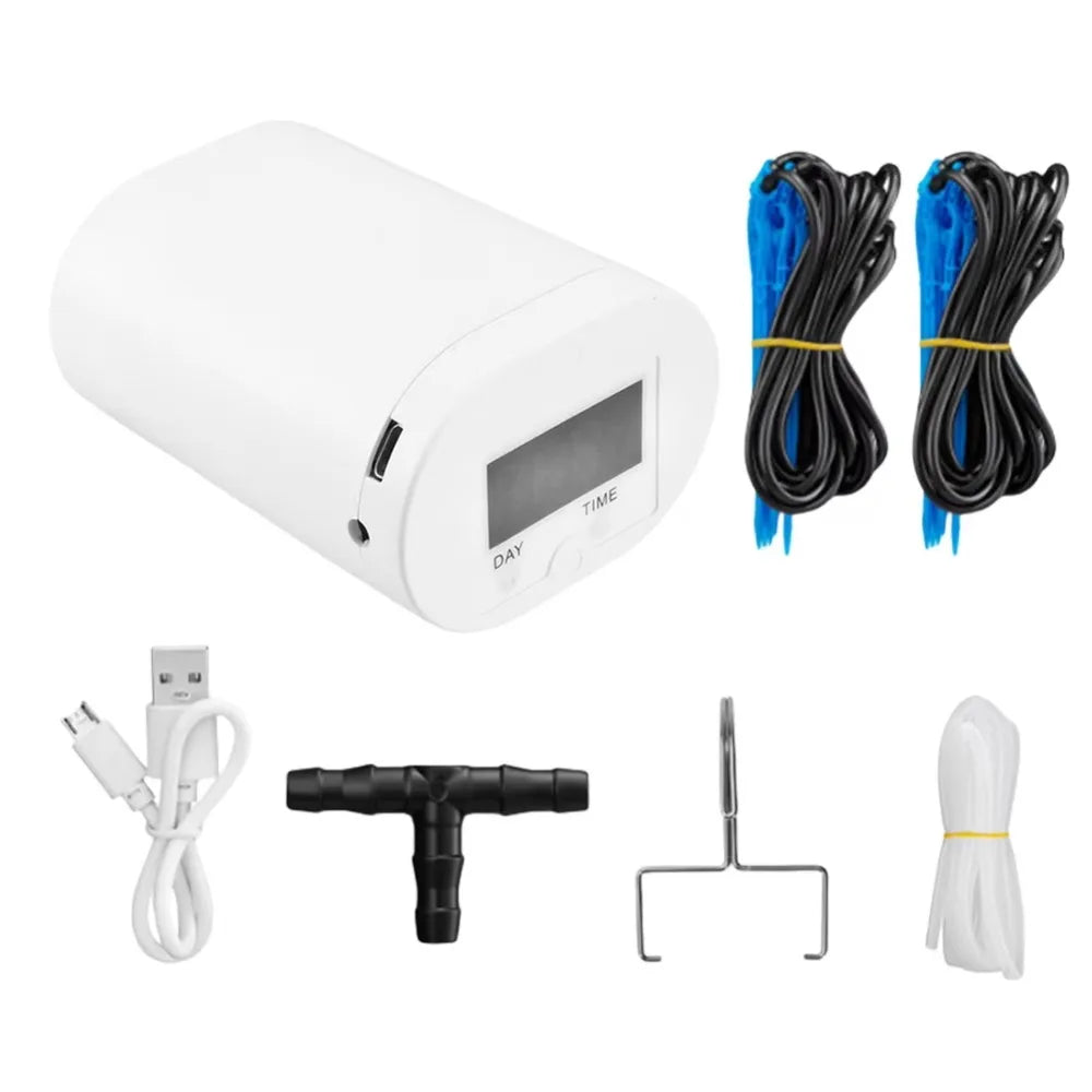 Automatic Automatic Watering Machine Adjustable Multi-Head Drip Irrigation Device Self-Watering Smart Timer Waterers Home Garden Vue 8head Drip water
