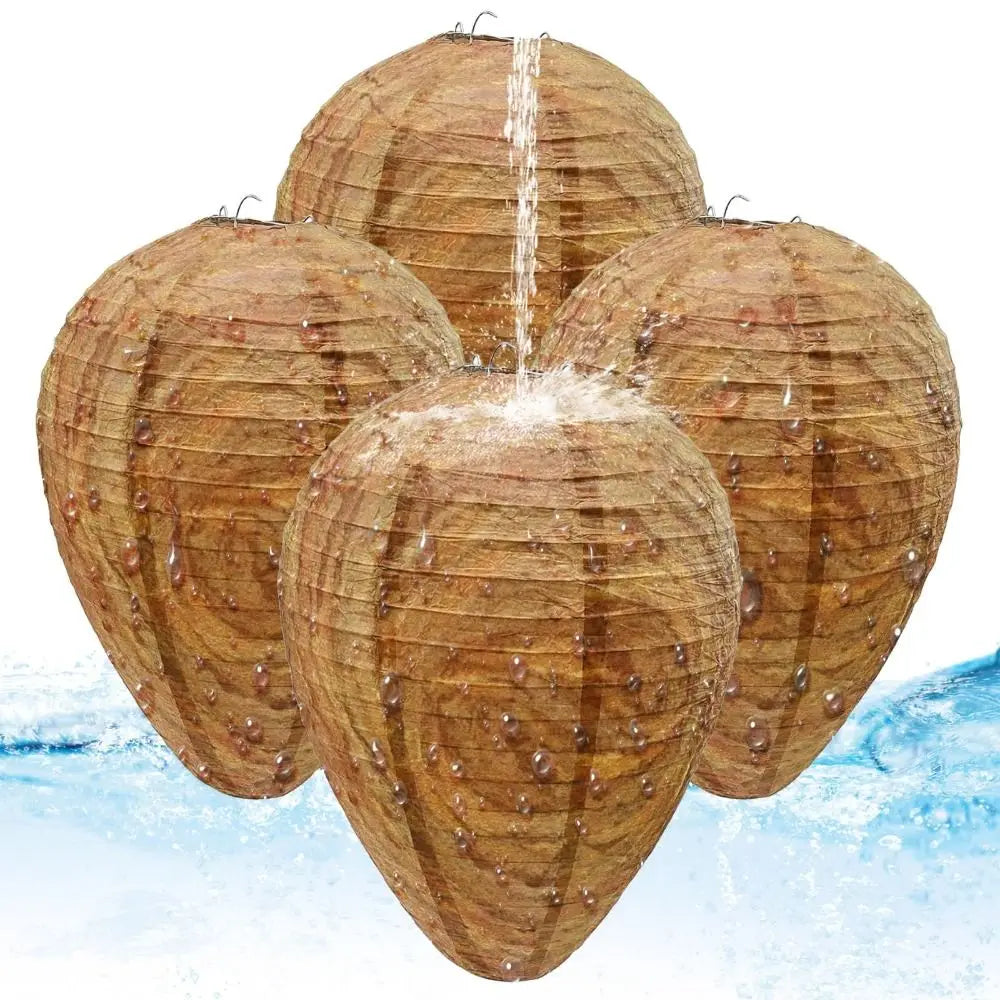 Insect Repellent Waterproof Wasp Nest Decoy Reusable Eco-Friendly Artificial Beehive Non-Toxic Hanging Beehive Lantern Porch Vue