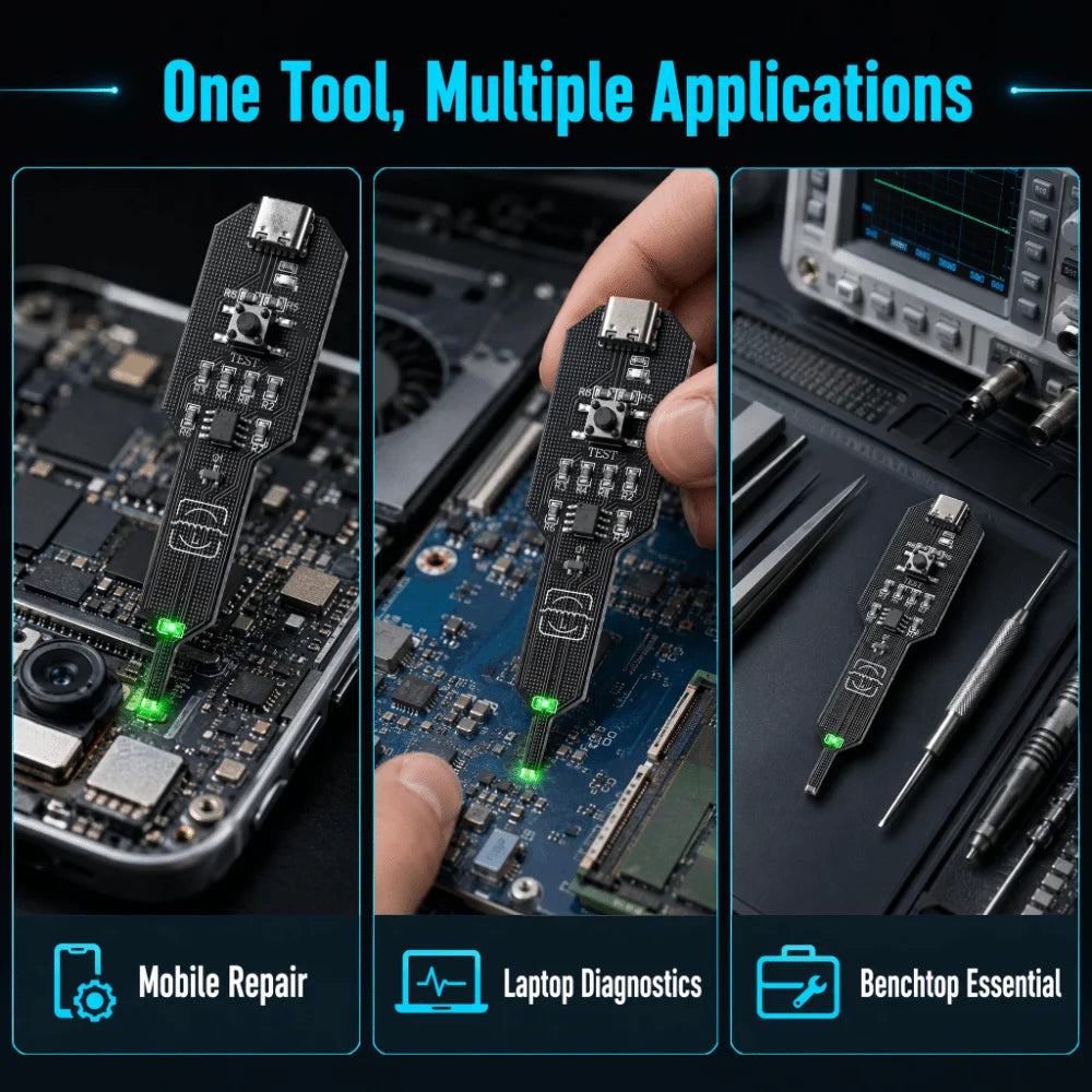 Third Generation Motherboard Coil Tester Strong Stability High Accuracy Inductor Detector Tool Type-C Professional Vue