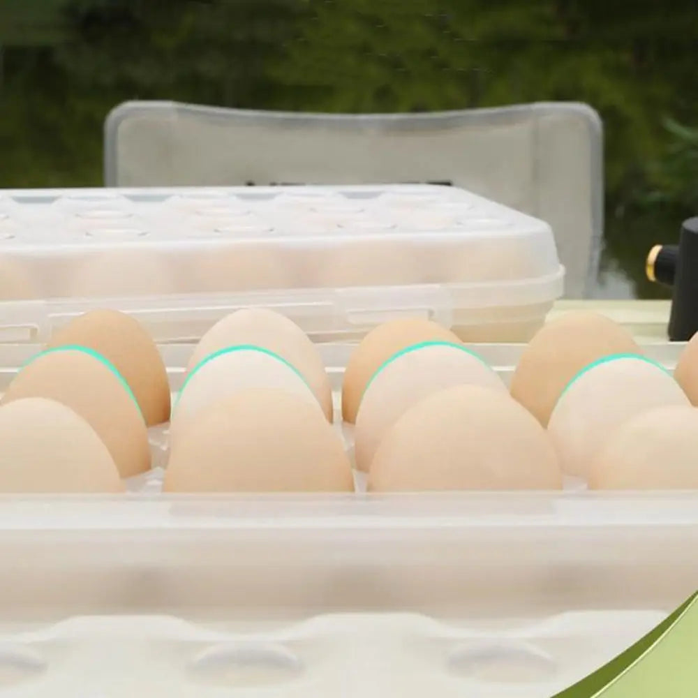 Practical Plastic 12/18 Grids Egg Tray Snap-on Anti-collision Egg Storage Box Transparent Stackable Fridge Egg Organizer Kitchen Vue