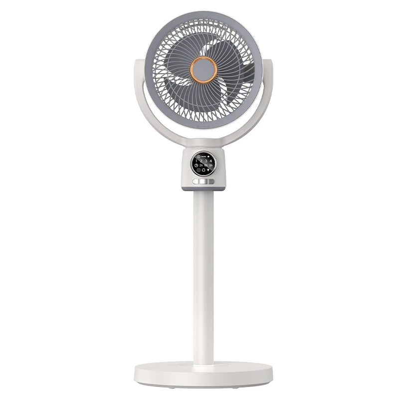 Household Retractable Air Circulation Fan Swiveling Floor Electric Vue white