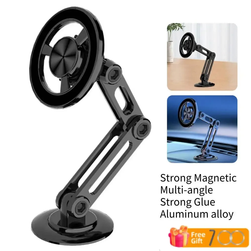360° Rotate Metal Holder Strong Magnetic Car Phone Holder Foldable Phone Stand Air Vent Magnet Mount GPS Support For Phone Vue