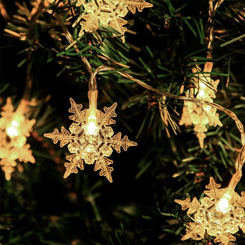 2025 New Solar String Lights For Garden Big Snowflake Outdoor Waterproof Hanging Light Patio Lamp Party Courtyard Decor 924 Vue