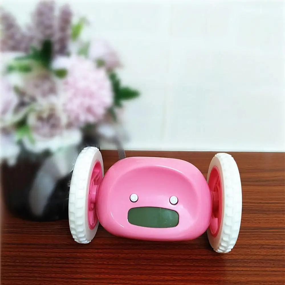 4 Colors Magical Moving Whee Alarm Clock Silent Unique Running Wheel Clock Lazy Alarm Clock Snooze Desktop Clock Home Decor Vue