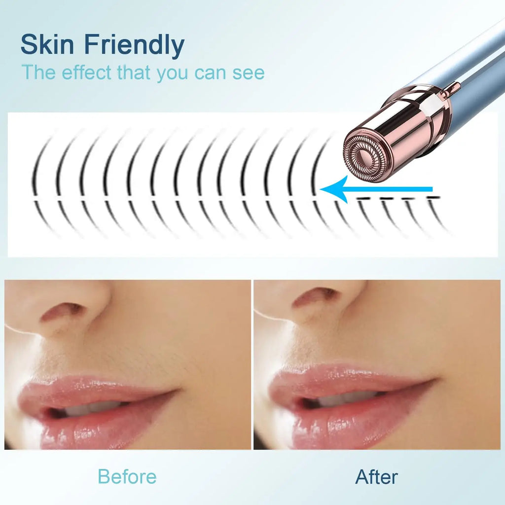 Facial Hair Removal for Women, Electric Painless Facial Hair Remover for Face, Lip, Chin with USB Rechargeable Vue