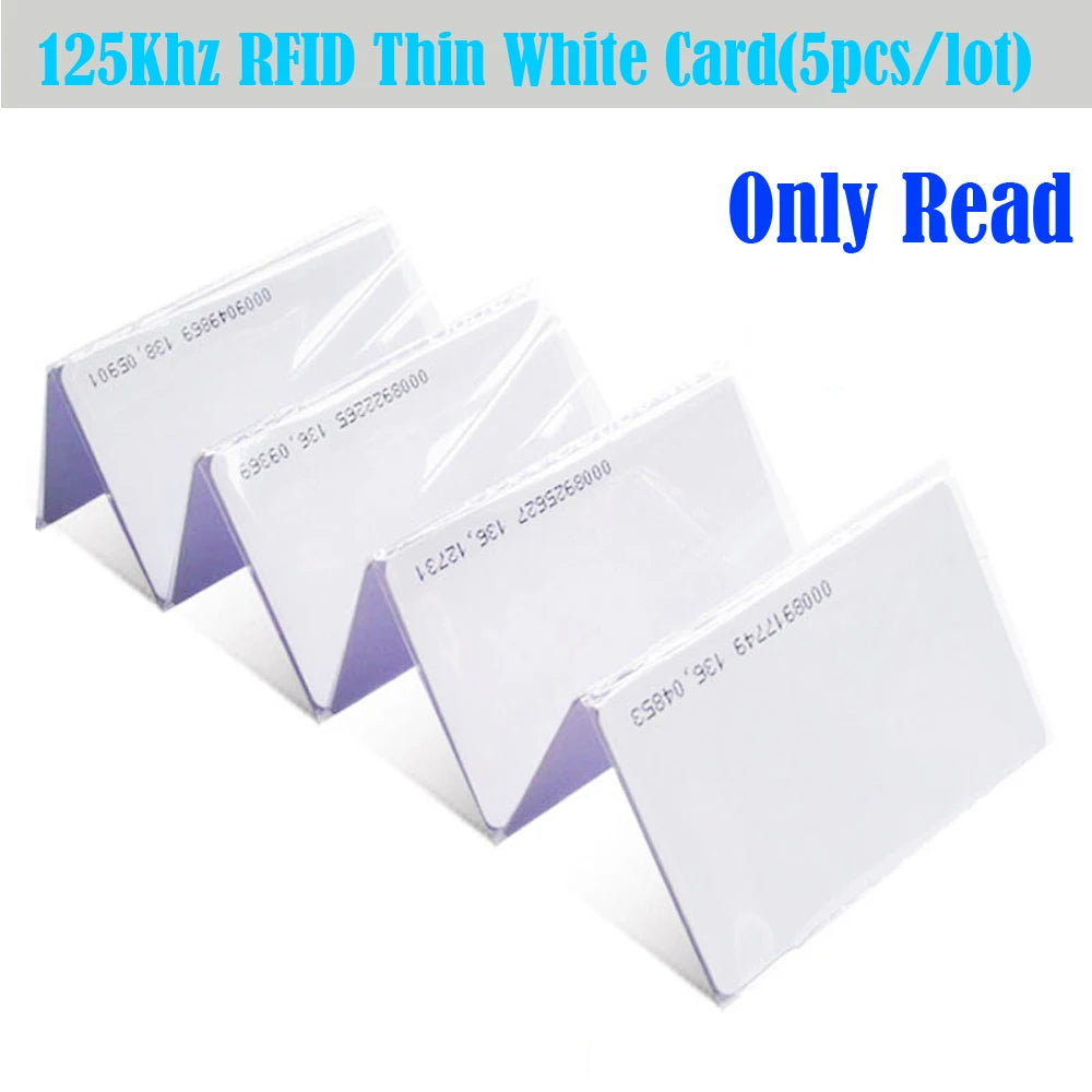 5/10 pcs Read Only 125Khz EM Tag EM4100 Iot RFID Card Keyfob for Access Control Attendance System Fixed Card Number Unchangeable Vue 5pcs thin 0.8mm