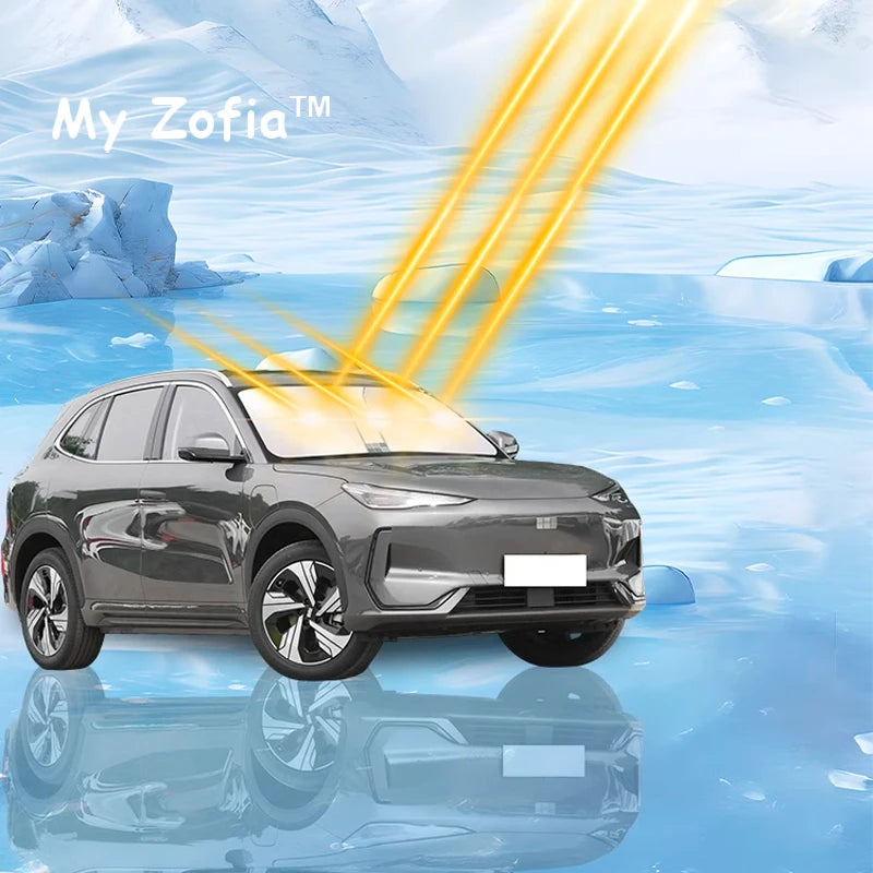 For Geely EX5 Galaxy E5 2024 2025 2026 Car Foldable Car Sun Visor Front Windshield Sunshade Heat Insulation Accessories Vue