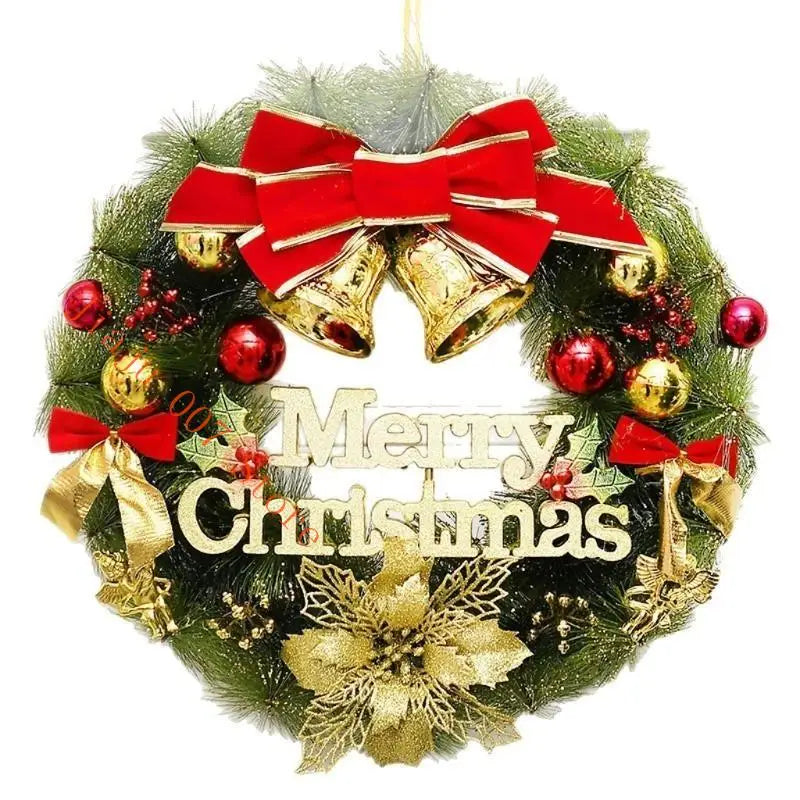 Artificial Pine Christmas Wreath 40cm – Front Door Holiday Decor Christmas Wreath Vue