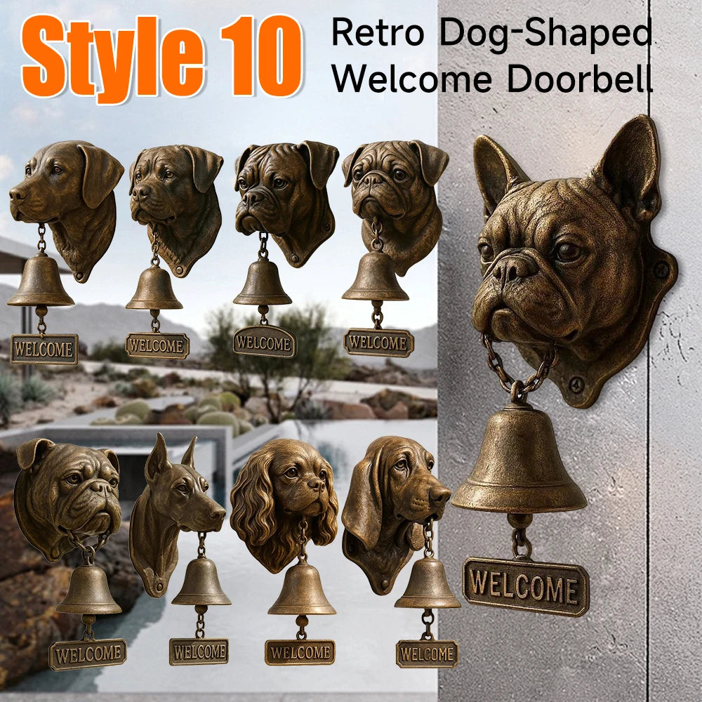 Retro Pug Wall-Mounted Decorative Door Bell Chime | Home & Office Decorative Door Bell Vue