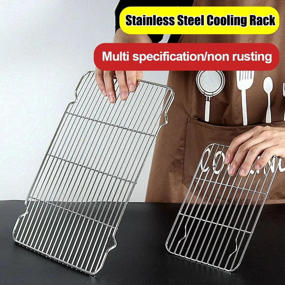 Stainless Steel Cooling Rack Non-stick Silver BBQ Tray Barbecue