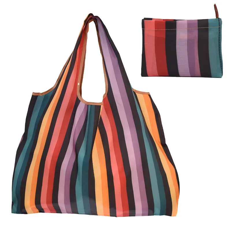 Large Foldable Waterproof Nylon Reusable Shopping Bag Foldable Tote Bag Vue