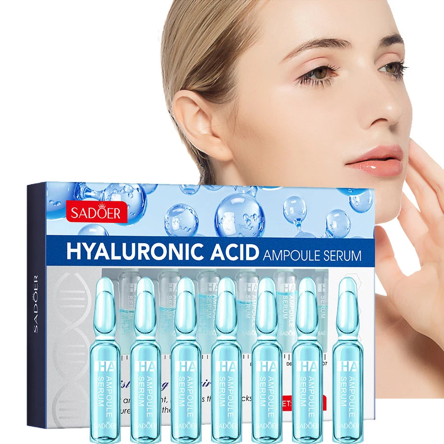 Sadoer Skin Care Hyaluronic Acid Liquid Serum Facial Moisturizing Lifting Glow Up Dermapen Serum 2ml*7Pcs Vue