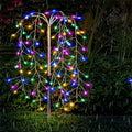 Outdoor Solar Garden Firework Lights LED Copper Wire Light Stake for Christmas Lawn Pathway Holiday Atmosphere Decoration Vue Multicolor-120-1PC