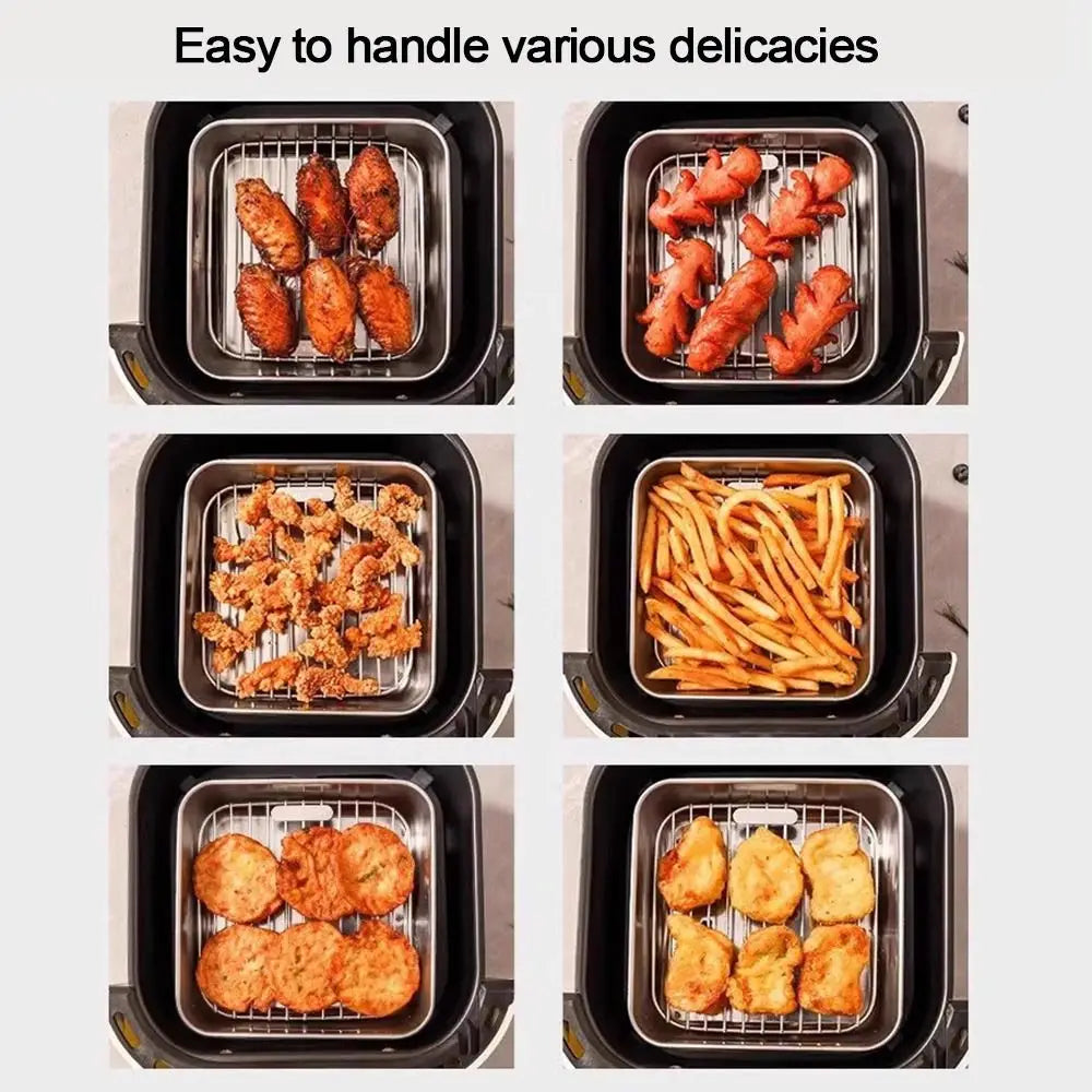 Round Square Cooking Rack Foot Thicken Air Fryer 304 Stainless Steel