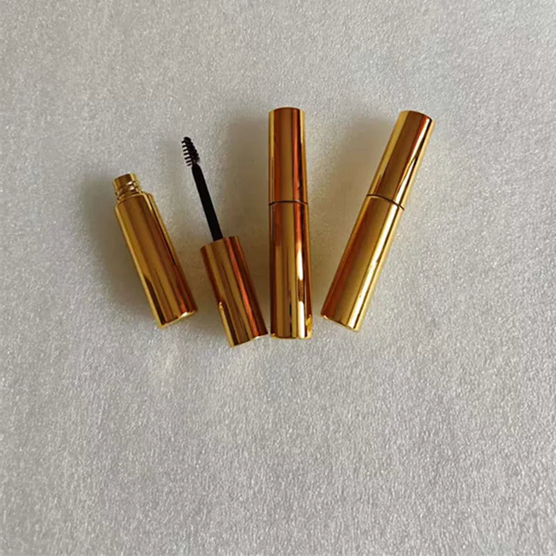 10-100pcs 8ml Empty Gold Eyelash Tube Mascara Cream Vial/Container Fashionable Refillable Bottles Makeup Tool Accessories Vue