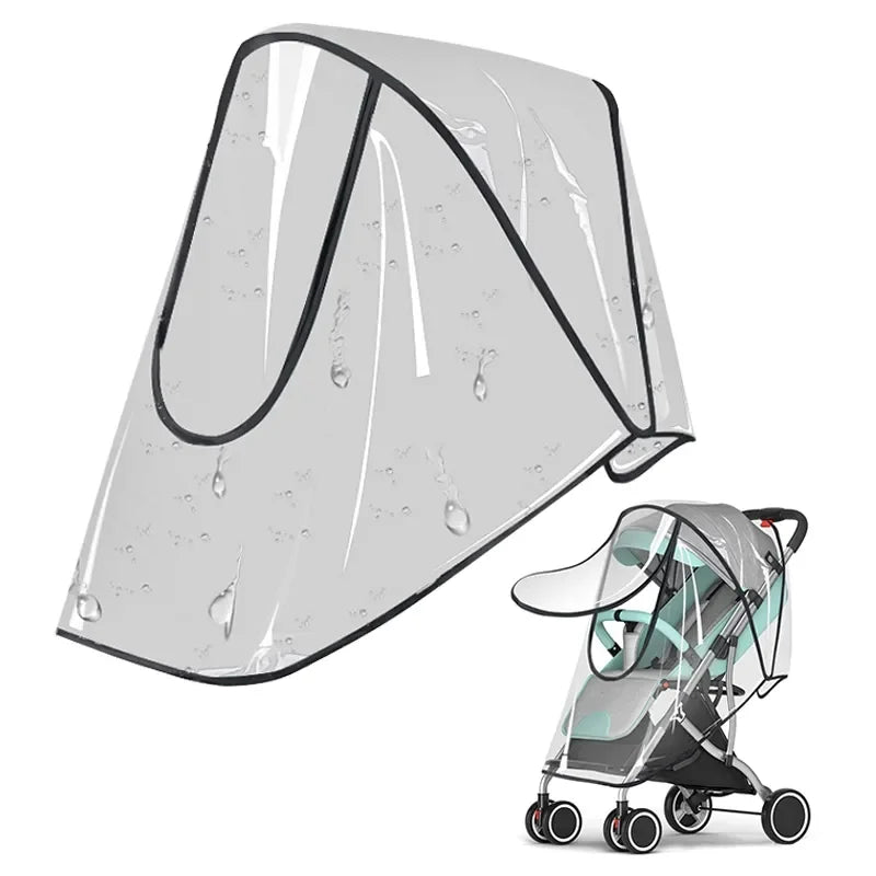 vvocci Baby Car Shield Transparent Universal Stroller Rain Cover Weather Wind Breathable Trolley Umbrella Raincoat Accessories Vue