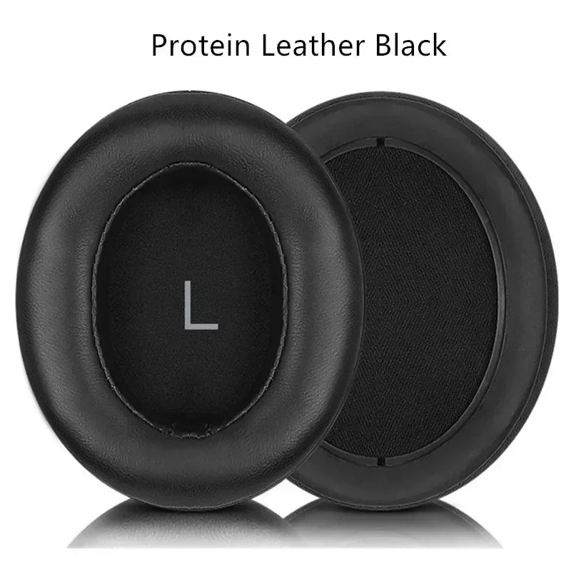 1Pair Ear Pads For MOMENTUM 3 3.0 Headphones Elastic Foam Earpads Sheepskin/Protein Leather Cushion Replace Accessories Vue Black Protein Skin