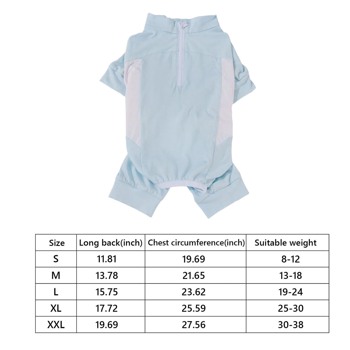 APWIKOGER Dog Sun Protection Cooling Shirt | 2-in-1 Jumpsuit Dog Cooling Jumpsuit Vue Blue S China Mainland