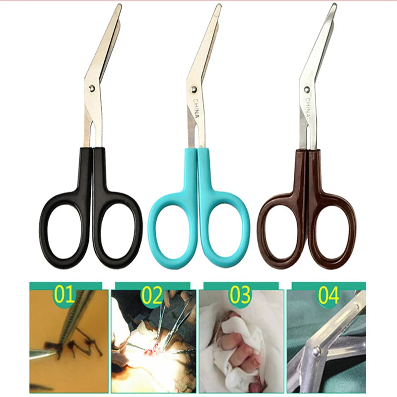 3Pcs Gauze Scissor Stoma Scissors Paramedic Wire Cutters Medical Scissor First Aid Kit Scissor Shears Needlework Accessories Vue