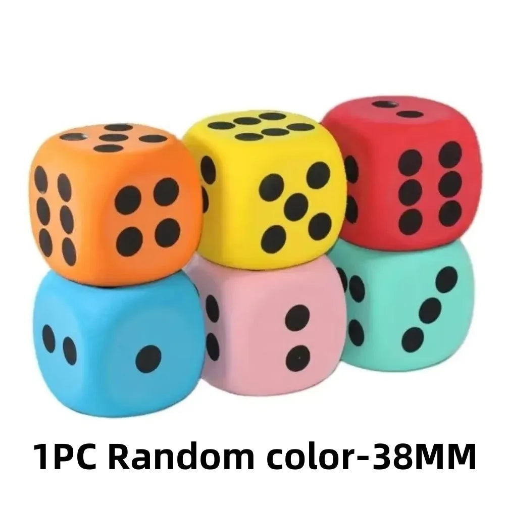 60 Dot Dices Large Foam Kids Counting Toy Six Sides Learning Aids Vue 1PC 38mm
