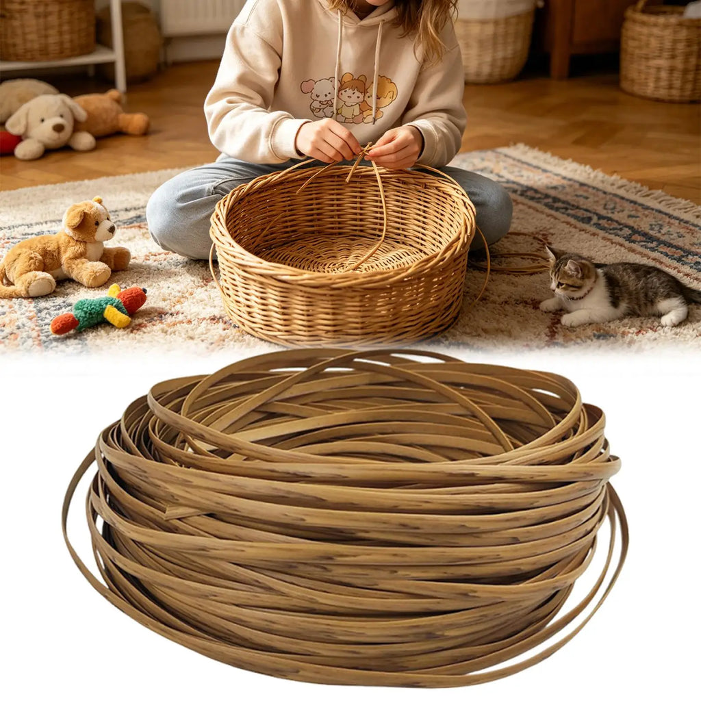 Waterproof Wicker Furniture Repair Kit UV Protection Replacement 120Ft Wicker Chair Strips Rattan Roll for Basket Sofa Table Vue